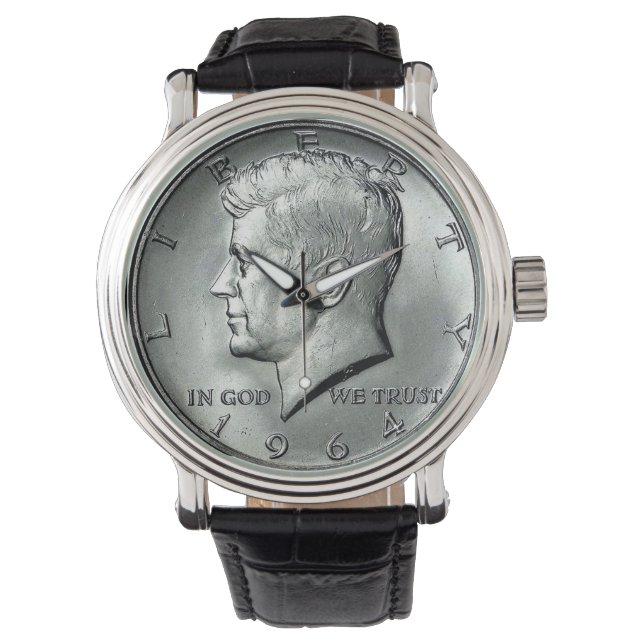 JFK - halber Dollar - Männerüberwachung Armbanduhr (Vorderseite)