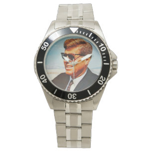 JFK in lebender Farbe Armbanduhr