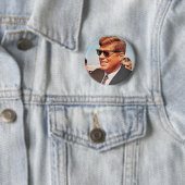 JFK in lebender Farbe Button (Beispiel)