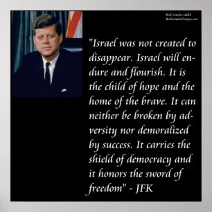 JFK & Israel Zitatposter Poster
