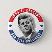 JFK John F. Kennedy 35. Denkmal Präsidenten-POTUS Button (Vorderseite)
