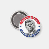 JFK John F. Kennedy 35. Präsident POTUS Memorial Magnet (Vorderseite/Rückseite)