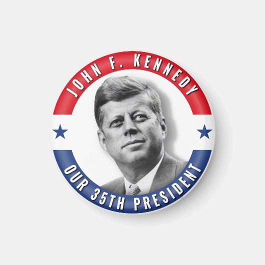 JFK John F. Kennedy 35. Präsident POTUS Memorial Magnet (Vorne)