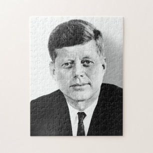 JFK John F. Kennedy Black & White Puzzle