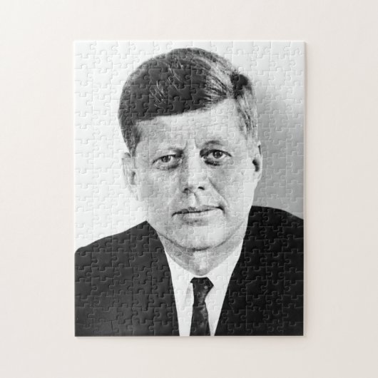 JFK John F. Kennedy Black & White Puzzle (Vertikal)