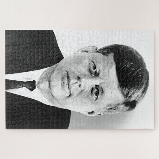 JFK John F. Kennedy Black & White Puzzle (Horizontal)