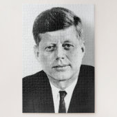 JFK John F. Kennedy Black & White Puzzle (Vertikal)