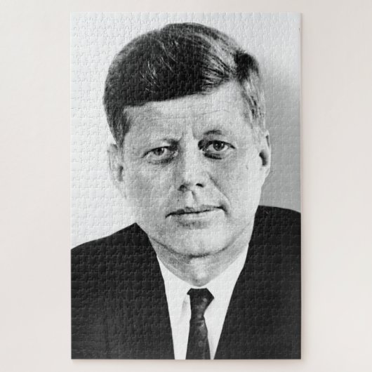 JFK John F. Kennedy Black & White Puzzle (Vertikal)