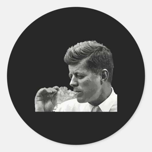 Jfk John F Kennedy Cigar Raucher Runder Aufkleber (Vorderseite)