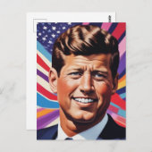 JFK John F. Kennedy Motivierend Inspiration Postkarte (Vorne/Hinten)