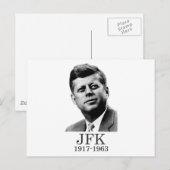 JFK - John F. Kennedy Postkarte (Vorne/Hinten)