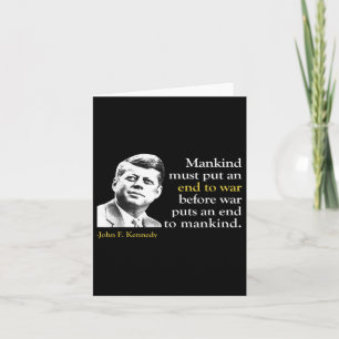 Jfk John F Kennedy Präsident Ende Krieg Zitat Karte