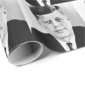 JFK John F. Kennedy Präsident von Black & White Ja Geschenkpapier (Rolleneckpunkt)