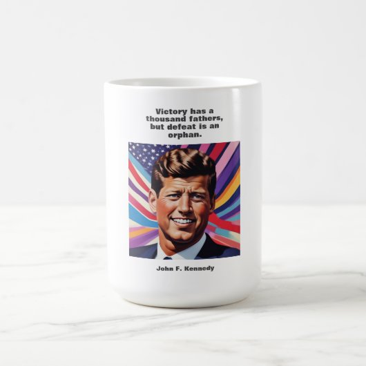 JFK John F. Kennedy Quote Motivational Inspiration Kaffeetasse (Mittel)