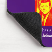 JFK John F. Kennedy Quote Sieg Mousepad (Ecke)