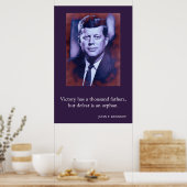 JFK John F. Kennedy Quote Sieg Poster (Küche)
