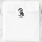 JFK - John F. Kennedy Runder Aufkleber (Tasche)