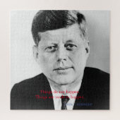 JFK John F. Kennedy Zitat Dinge passieren nicht Puzzle (Vertikal)