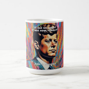 JFK John F. Kennedy Zitat Motivierend Inspiration Kaffeetasse