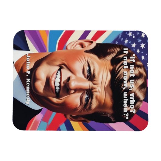 JFK John F. Kennedy Zitat Motivierend Inspiration Magnet (Horizontal)