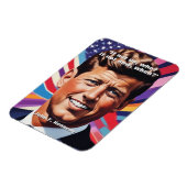 JFK John F. Kennedy Zitat Motivierend Inspiration Magnet (Linke Seite)