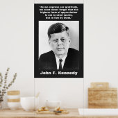 JFK John F. Kennedy Zitat Motivierend Inspiration Poster (Küche)