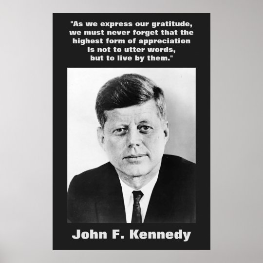 JFK John F. Kennedy Zitat-motivierend Inspiration Poster | Zazzle.de