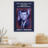 JFK John F. Kennedy Zitat Motivierend Inspiration Poster (Küche)