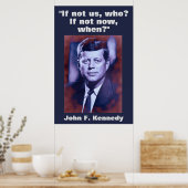 JFK John F. Kennedy Zitat Motivierend Inspiration Poster (Küche)
