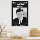 JFK John F. Kennedy Zitat Motivierend Inspiration Poster (Küche)