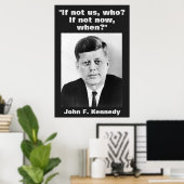 JFK John F. Kennedy Zitat Motivierend Inspiration Poster (Heimbüro)