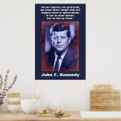 JFK John F. Kennedy Zitat Motivierend Inspiration Poster (Küche)