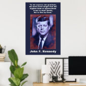 JFK John F. Kennedy Zitat Motivierend Inspiration Poster (Heimbüro)