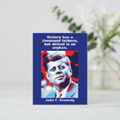 JFK John F. Kennedy Zitat Motivierend Inspiration Postkarte (Stehend Vorderseite)