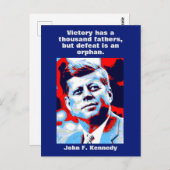 JFK John F. Kennedy Zitat Motivierend Inspiration Postkarte (Vorne/Hinten)