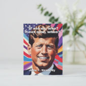 JFK John F. Kennedy Zitat Motivierend Inspiration Postkarte (Stehend Vorderseite)