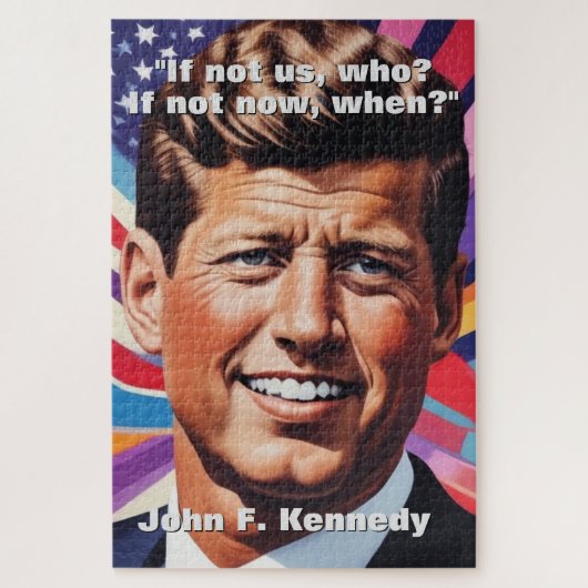 JFK John F. Kennedy Zitat Motivierend Inspiration Puzzle (Vertikal)
