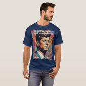 JFK John F. Kennedy Zitat Motivierend Inspiration T-Shirt (Vorne ganz)