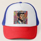 JFK John F. Kennedy Zitat Motivierend Inspiration Truckerkappe (Vorderseite)