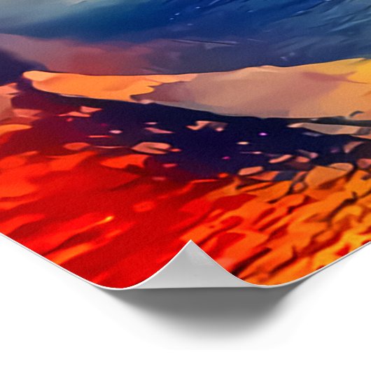 JFK Jr. - Island Sunset - Poster (Ecke)