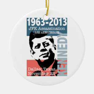 JFK Kennedy Ermordungs-Jahrestag 1963 - 2013 Keramik Ornament
