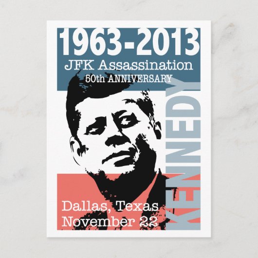 JFK Kennedy Mordanschlag Jahrestag 1963 - 2013 Postkarte (Vorderseite)