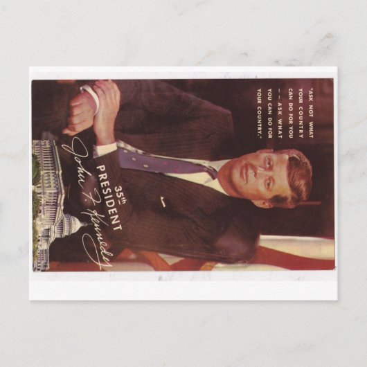 JFK Kennedy Präsident Postkarte (Vorderseite)