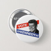 JFK Kennedy Wahl Button (Vorne & Hinten)