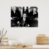 JFK kündigt die Moon Landing Mission an Poster (Küche)