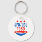 Jfk Lbj 1960 New Frontier John F Kennedy Campaign Schlüsselanhänger (Vorderseite)