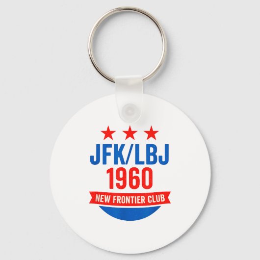 Jfk Lbj 1960 New Frontier John F Kennedy Campaign Schlüsselanhänger (Vorderseite)