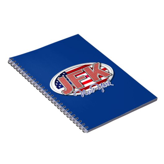 JFK New York Airport Code Notebook Notizblock (Rechte Seite)