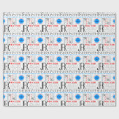 JFK, New York reist die Welt nach Muster Geschenkpapier (Flach)