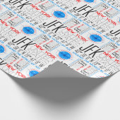 JFK, New York reist die Welt nach Muster Geschenkpapier (Ecke)